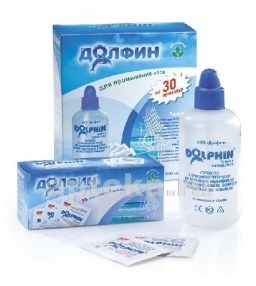 Долфин для взрослых стандарт специальное устройство для промывания носа+минерально-растительное средство 30пак