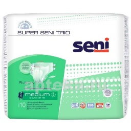 Seni super trio подгузники для взрослых размер medium обхват талии 75-110 n10