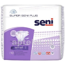 Seni super plus подгузники для взрослых размер small обхват талии 55-80 n10