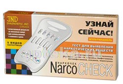 Тест мультипанель narcocheck 5 видов наркотиков