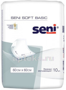 Seni soft basic пеленки гигиенически 60 x 60 cм n10 
