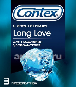Contex презерватив long love продлевающие с анестетиком n3