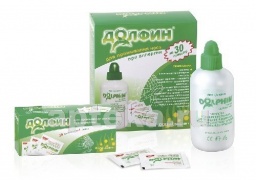 Долфин при аллергии специальное устройство для промывания носа+минерально-растительное средство 30пак