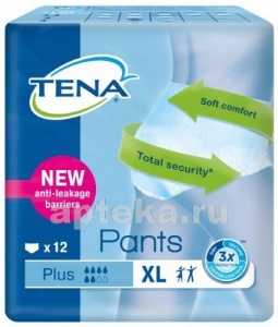 Tena pants plus подгузники-трусы для взрослых xl обхват талии/бедер до 160см n12