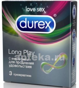 Durex презерватив long play n3