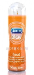Durex гель-смазка play heat 50мл