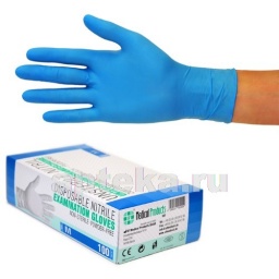Перчатки диагностические sf gloves нитриловые нестерильные неопудренные n50 пар м/синий