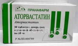 Аторвастатин 0,02 n30 табл п/плен/оболоч /пранафарм/