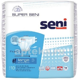 Seni super подгузники для взрослых размер large обхват талии 100-150 n10