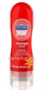 Durex гель-смазка play massage 2 в 1 sensual 200мл
