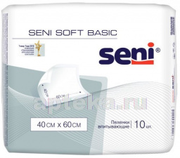 Seni soft basic пеленки гигиенически 40 x 60 cм n10 