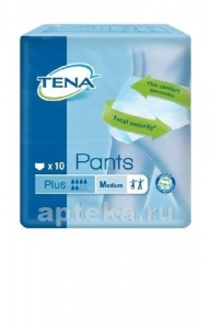 Tena pants plus подгузники-трусы для взрослых m обхват талии/бедер до 110см n10