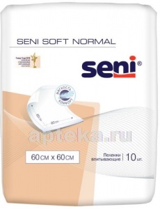 Seni soft normal пеленки гигиенически 60 х 60 см n10 
