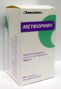 Метформин 1,0 n60 табл п/плен/оболоч/банка/биосинтез/