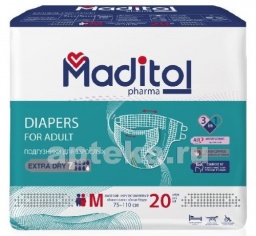 Maditol pharma подгузники для взрослых medium n20