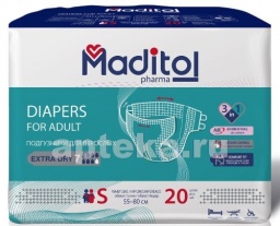 Maditol pharma подгузники для взрослых small n20 