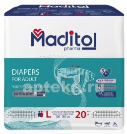 Maditol pharma подгузники для взрослых large n20