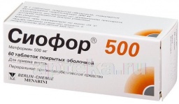 Сиофор 500 n60 табл п/плен/оболоч