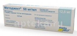 Методжект 50 мг/мл   12,5 мг (0,25 мл) n1 шприц р-р п/к