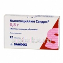 Амоксициллин сандоз 0,5 n12 табл п/плен/оболоч