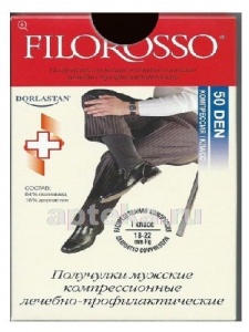 Filorosso гольфы мужские лечебно-профилактические profilactica 50den класс 1/размер 2/черный