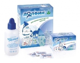 Долфин для детей специальное устройство для промывания носа+минерально-растительное средство 30пак