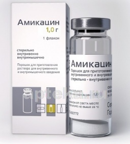 Амикацин 1,0 флак пор д/р-ра в/в в/м/красфарма/