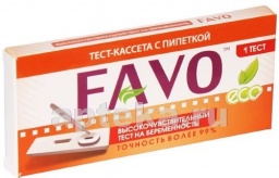 Тест для определения беременности высокочувствительный favo /тест-кассета + пипетка